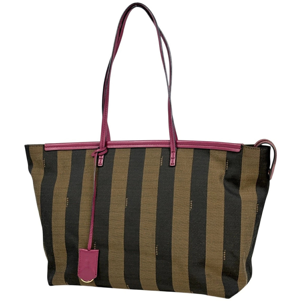 Fendi Pecan Tote Bag Canvas Brown